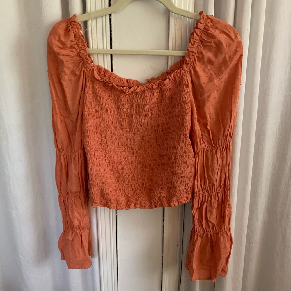 Wild Fable Ruched Top with Long Sleeves